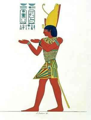 Nectanebo I wearing the double crown of Upper and Lower Egypt by Romanticism