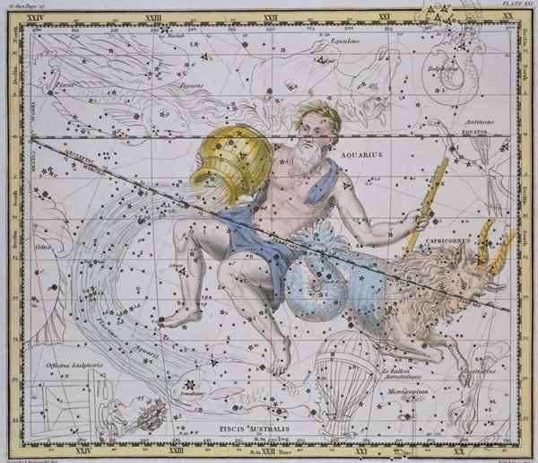 Aquarius and Capricorn from A Celestial Atlas by Romanticism