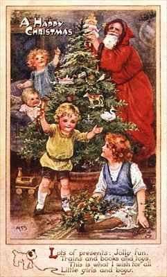 Children with the Christmas Tree by Romanticism