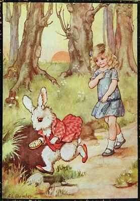 Alice and the White Rabbit by Romanticism
