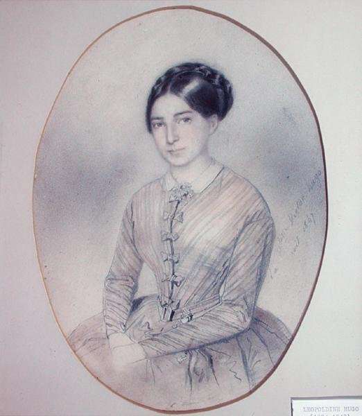 Posthumous portrait of Leopoldine Hugo 1824-43 by Romanticism
