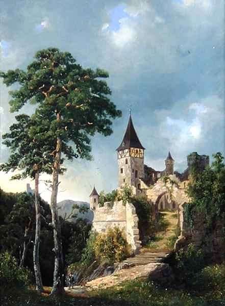 Castle in the Mountains by Romanticism