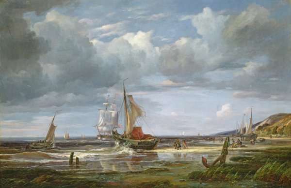 The Elbe at Blankenesee, 1844 by Romanticism