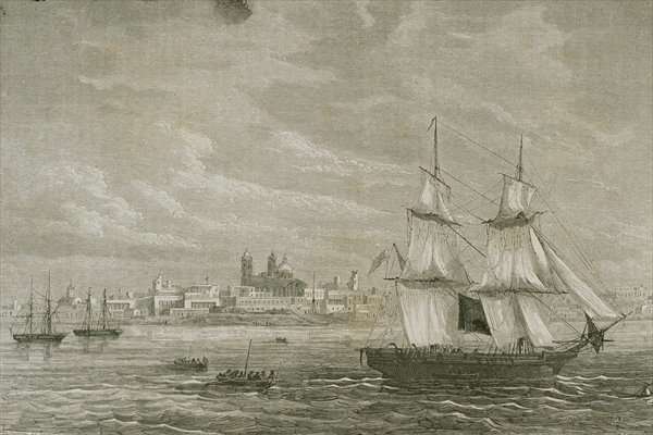 View of Montevideo Uruguay by Romanticism