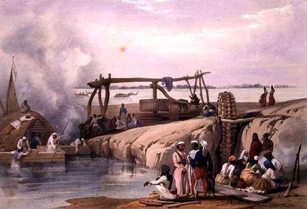A Scene on the River Sutledge, in the Punjab by Romanticism
