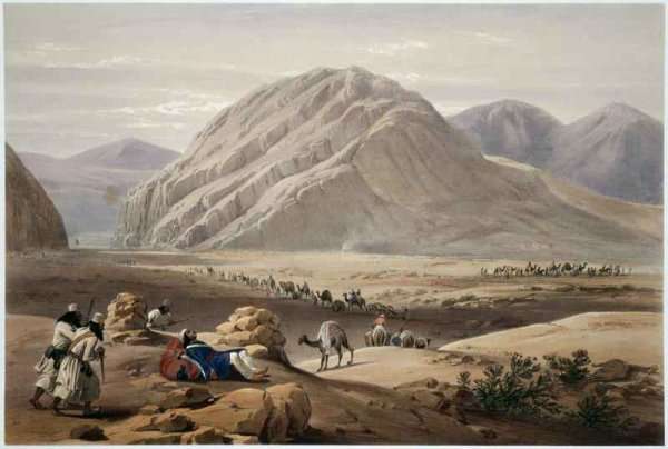 View of the Baba-Naunee Mountain, from 'Sketches in Afghaunistan' by Romanticism