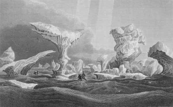 Boats in a Swell Amongst Ice by Romanticism