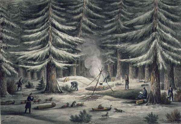Manner of Making a Resting Place on a Winter Night by Romanticism