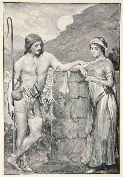 Olaf and Sigrid, from 'Hero Myths and Legends of the British Race' by Romanticism