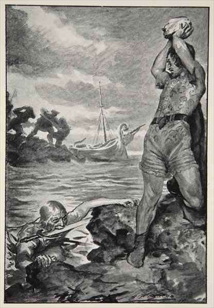 Thorbion lifted the huge stone by Romanticism