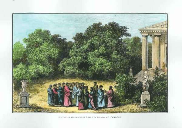 Plato (c.427-c.348 BC) and his Disciples in the Garden of the Academy 2 by Romanticism