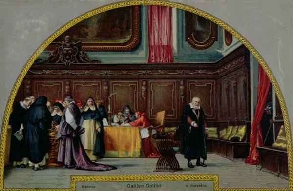 The Trial of Galileo Galilei (1564-1642) in 1633 by Romanticism
