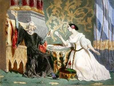 Rosine Stolz (1815-1903) and Paul Barroilhet (1810-71) in Act II of the opera 'Charles VI' by Romanticism
