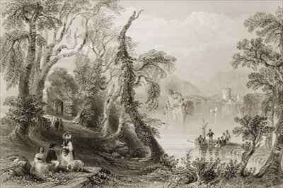 Innisfallen, Killarney Lake, County Killarney by Romanticism