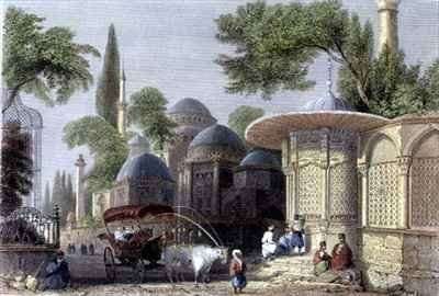 Fountain and Mosque of Chahzade by Romanticism