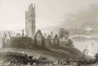 Moyne Abbey, County Mayo, Ireland by Romanticism