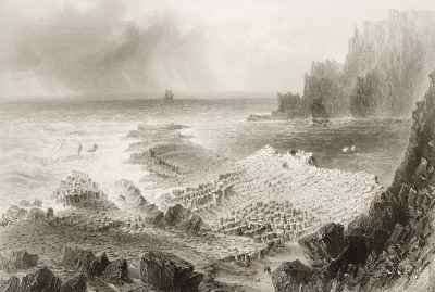The Giant's Causeway from above, County Antrim, Northern Ireland by Romanticism