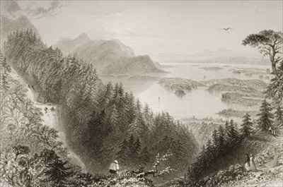 Lower and Turk Lakes, County Killarney, Ireland by Romanticism