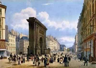 View of the Porte St. Denis, from 'Promenades dans Paris et ses environs' by Romanticism