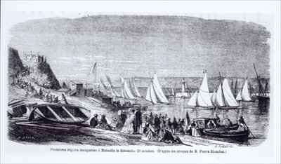 The first regattas at Marseilles by Romanticism