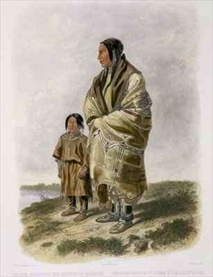 Dacota Woman and Assiniboin Girl by Romanticism