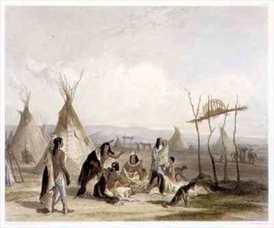 Funeral Scaffold of a Sioux Chief near Fort Pierre by Romanticism