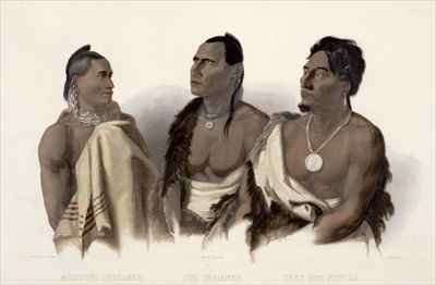 A Missouri Indian, an Oto Indian and the Chief of the Puncas by Romanticism