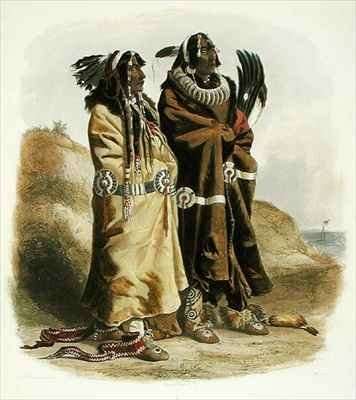 Sih-Chida and Mahchsi-Karehde, Mandan Indians by Romanticism