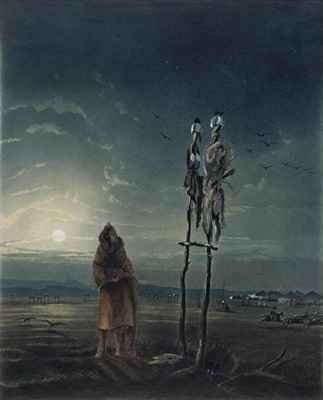 Idols of the Mandan Indians by Romanticism