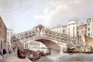 The Ponte di Rialto Venice by Romanticism