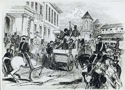 Arrival of the Government Conveyance at the Colonial Treasury Sydney by Romanticism