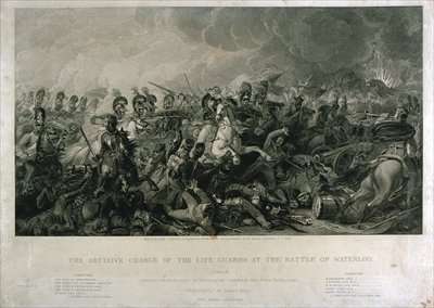The Decisive Charge of the Life Guards at Waterloo in 1815 by Romanticism