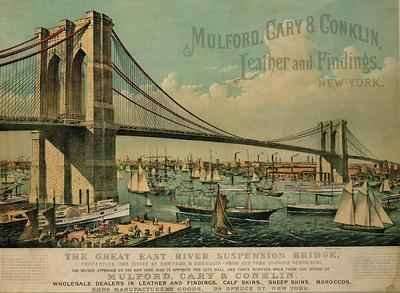 Poster advertising Mulford Cary and Conklin Leather and Findings by Romanticism
