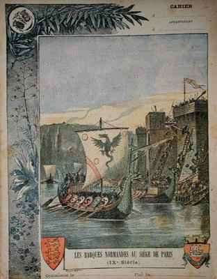 Norse boats besieging Paris by Romanticism