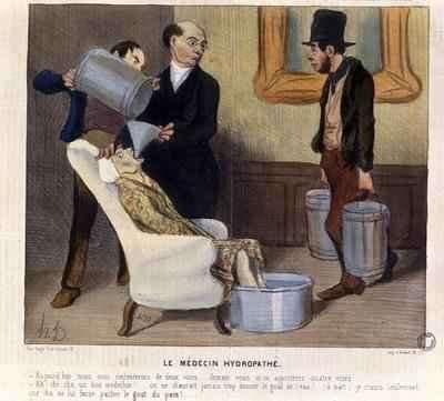 The Hydropathic Doctor caricature from La Caricature by Romanticism