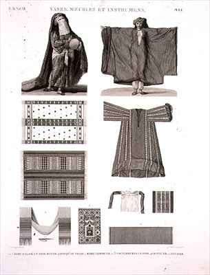 Examples of Silk and Egyptian Costumes by Romanticism