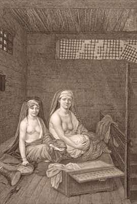 The Public Dancers from Volume II Costumes and Portraits of Description of Egypt by Romanticism