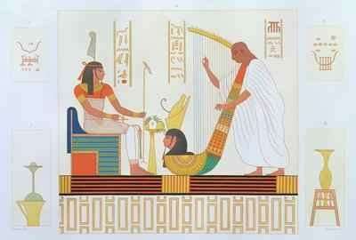 Decoration from the Room of the Harps East Tomb Byban el Molouk Thebes from Descriptions of Egypt by Romanticism