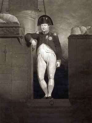 Napoleon Bonaparte on the gangway of HMS Bellerophon after reaching Plymouth Sound by Romanticism