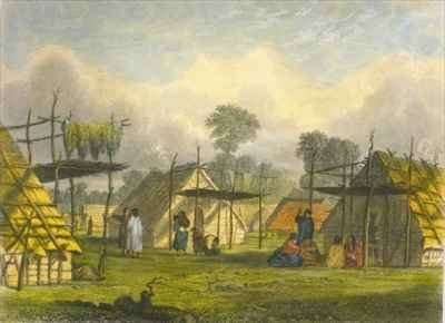 Dakotah village by Romanticism