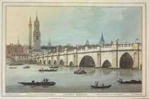 View of Old London Bridge by Romanticism