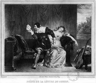 Scene of the cousins letter by Romanticism