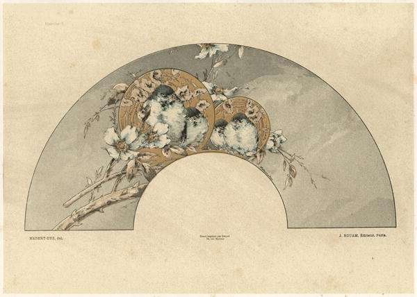 Birds plate 2 from Fantaisies decoratives by Romanticism