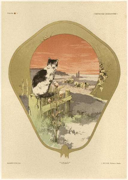 Fan plate 16 from Fantaisies decoratives by Romanticism