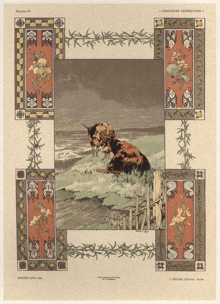 Cows plate 39 from Fantaisies decoratives by Romanticism