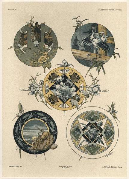Circles plate 42 from Fantaisies decoratives by Romanticism