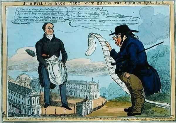 John Bull and the architect wot builds the arches by Romanticism