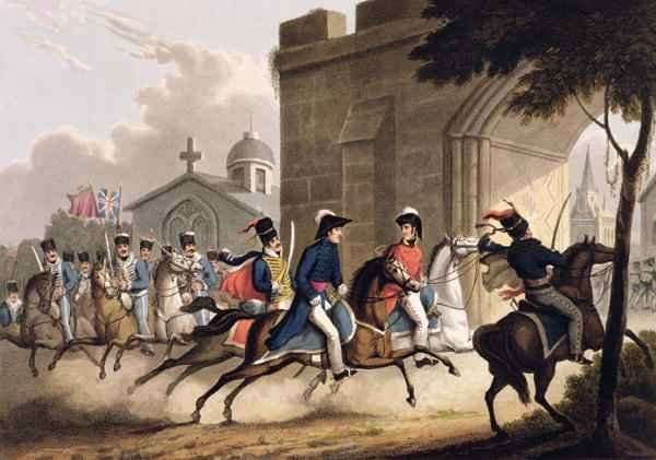 Entrance of Lord Wellington into Salamanca at the head of a Regiment of Hussars by Romanticism