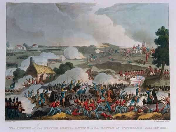 The centre of the British army in action at the Battle of Waterloo 2 by Romanticism