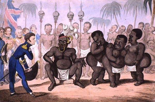 Puzzled which to Choose Or the King of Tombuctoo offering one of his daughters in marriage to Capt Anticipated result of a African Mission by Romanticism